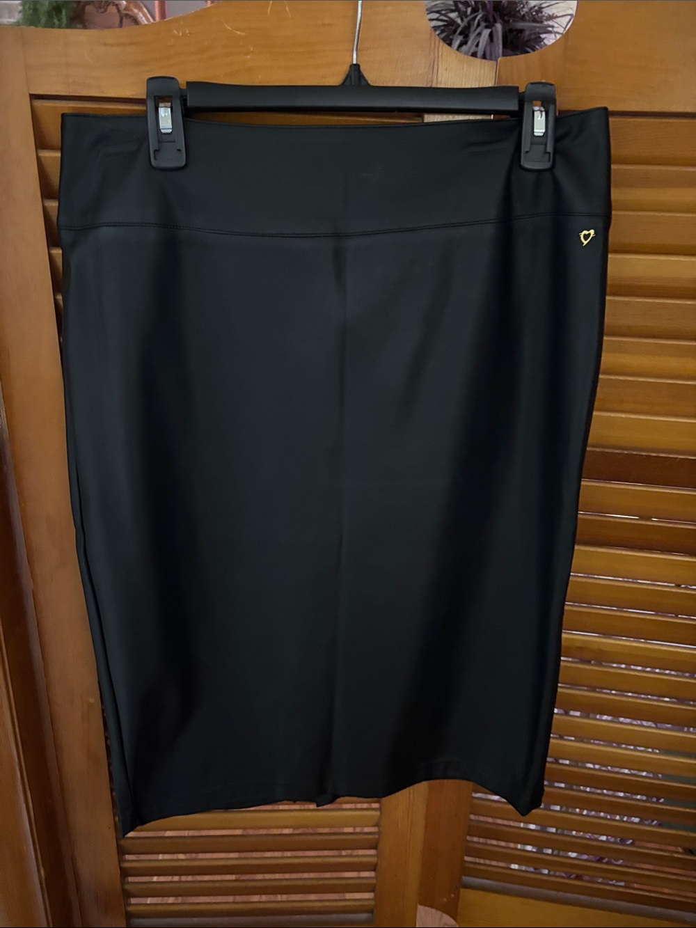 Thalia Sodi Black Pencil Skirt with Gold Heart Accent